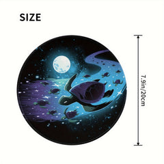 Turtle Family Round Mouse Pad 20x20cm for Game & Office Use