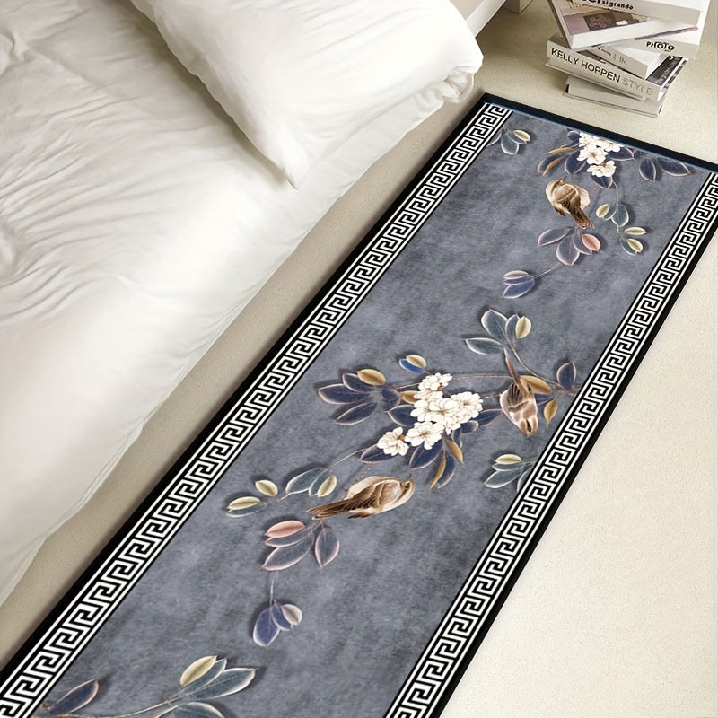 European Style Bedroom Bedside Rug Non Slip Hallway Rugs Living Room