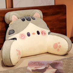 Jumbo Cartoon Cat Plush Pillow for Office Chair Car Seat Sofa Couch