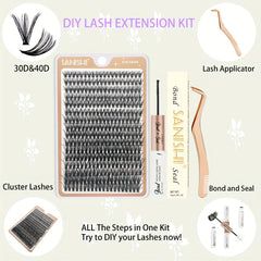 320pcs Natural DD Curling False Eyelash Extension Kit with Lash Curler