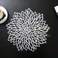 Round Placemat Hollow Coasters Lace Bronzing Marble Table Mat Large Coaster