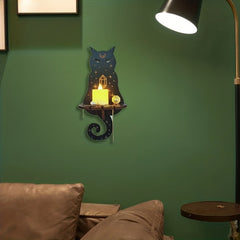 Cat Totem Wall Hanging Silicone Mold Halloween Wall Candle Holder