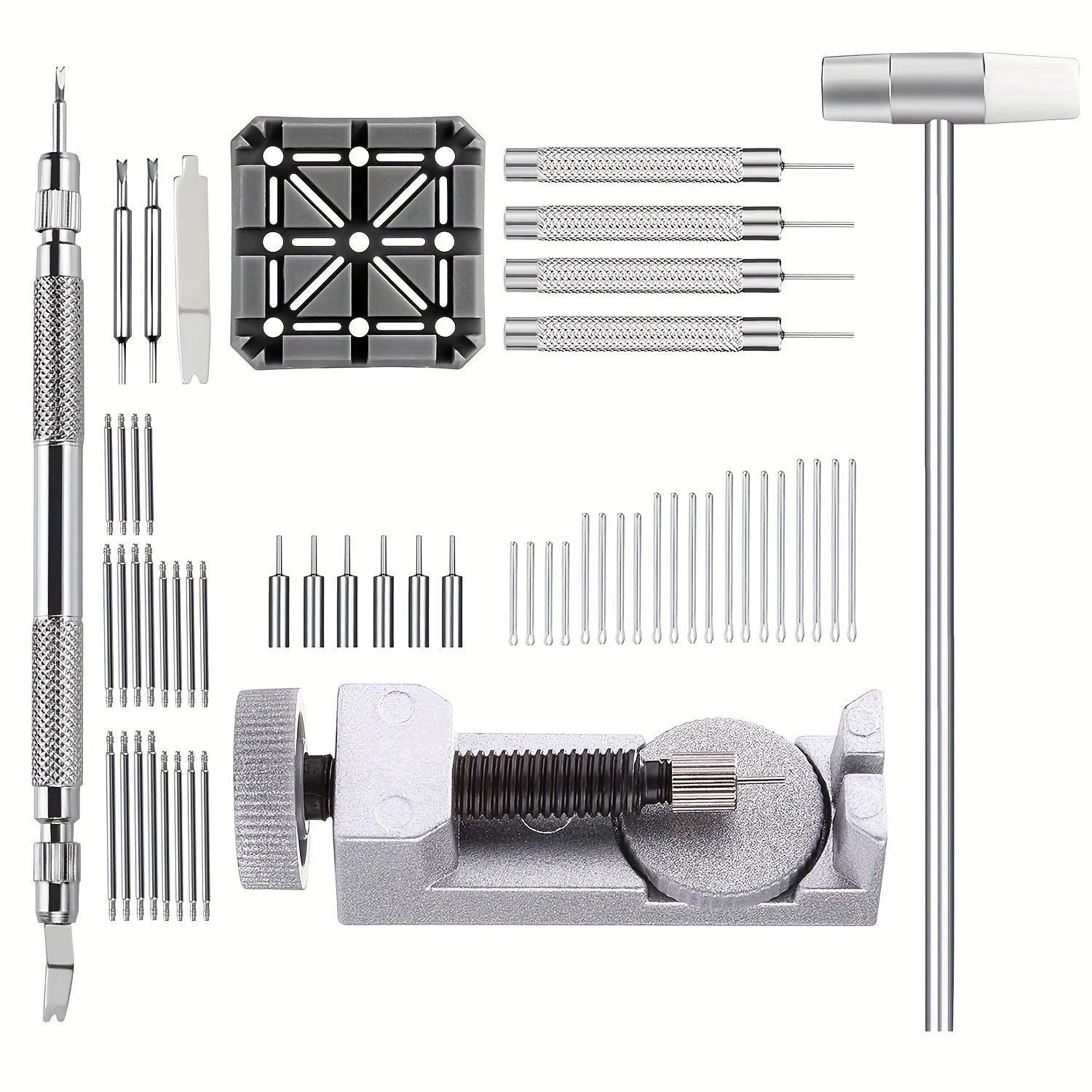 Watch Band Strap Link Pins Remover Tool Set with 6 Tips Replacement