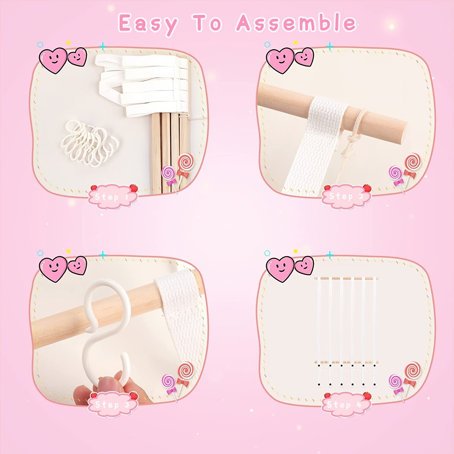 Girls' Hair Bow Clips Holder & Organizer Wall Hanger