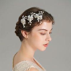 Pearl Rhinestone Hairpin Bridal Jewelry