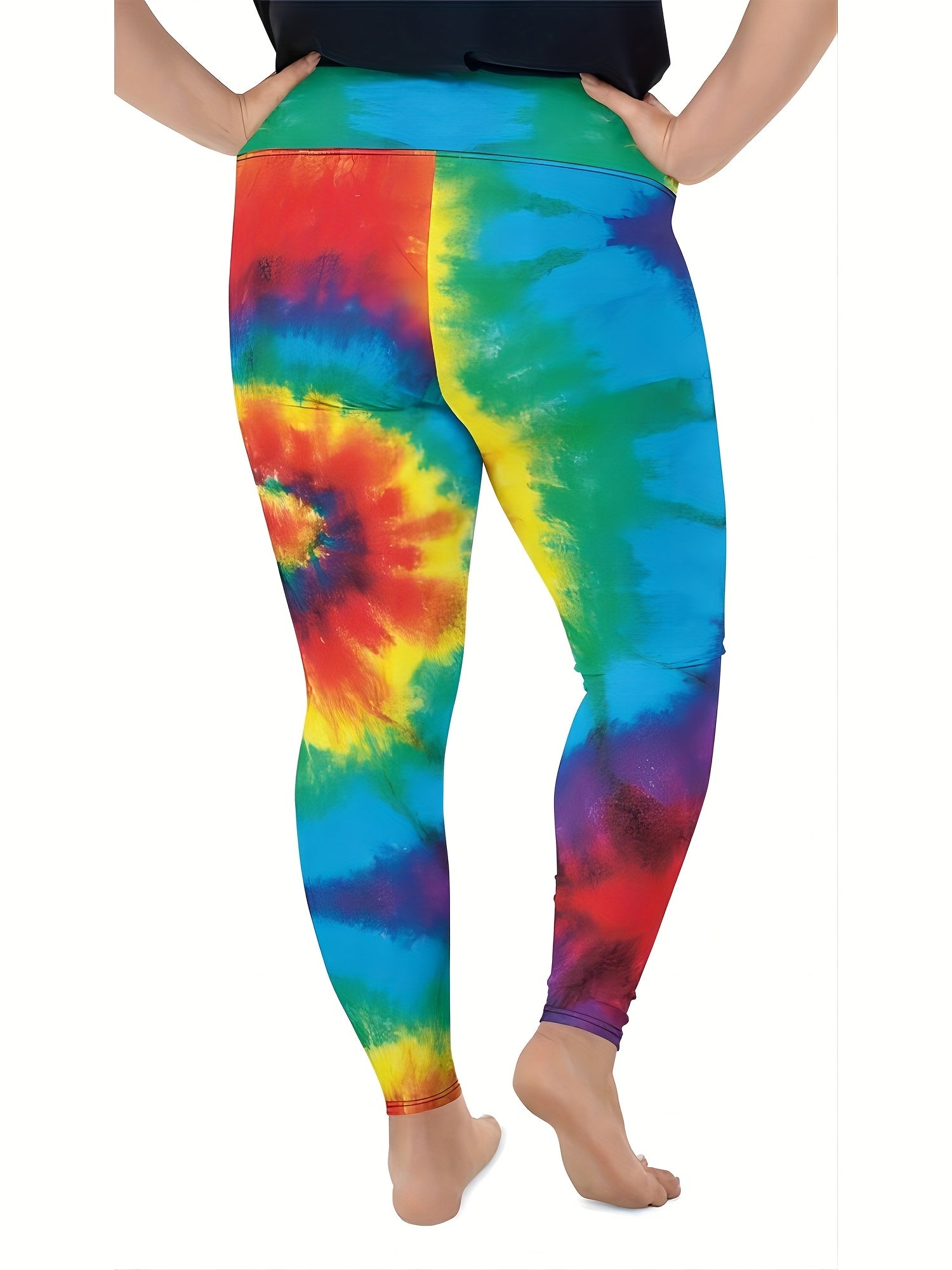 Tie Dye Wide Waist High Stretch Leggings