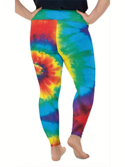 Tie Dye Wide Waist High Stretch Leggings