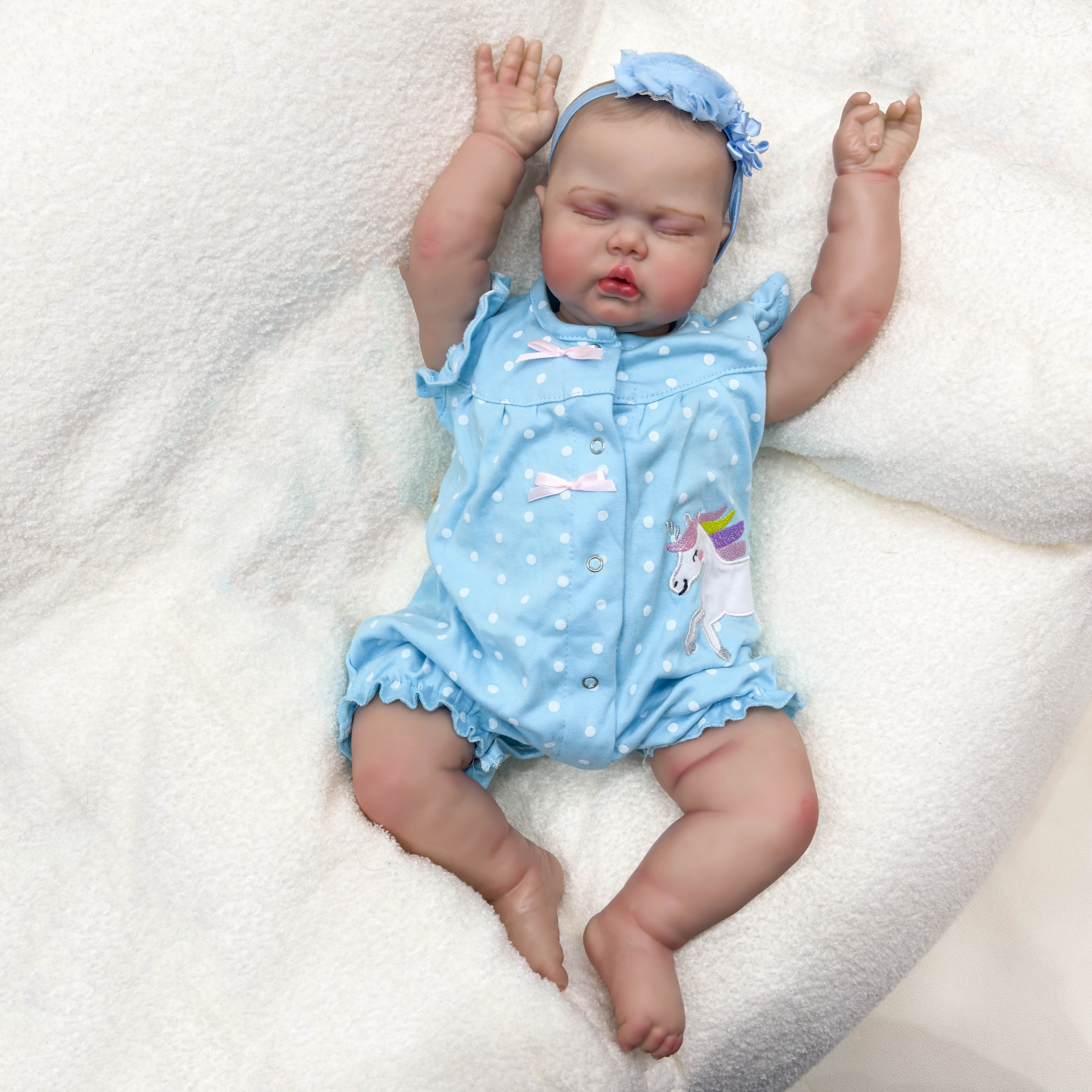 Pickle Youngsters Reborn Doll Unicorn Dress Soft Body Hand Rooted Hair