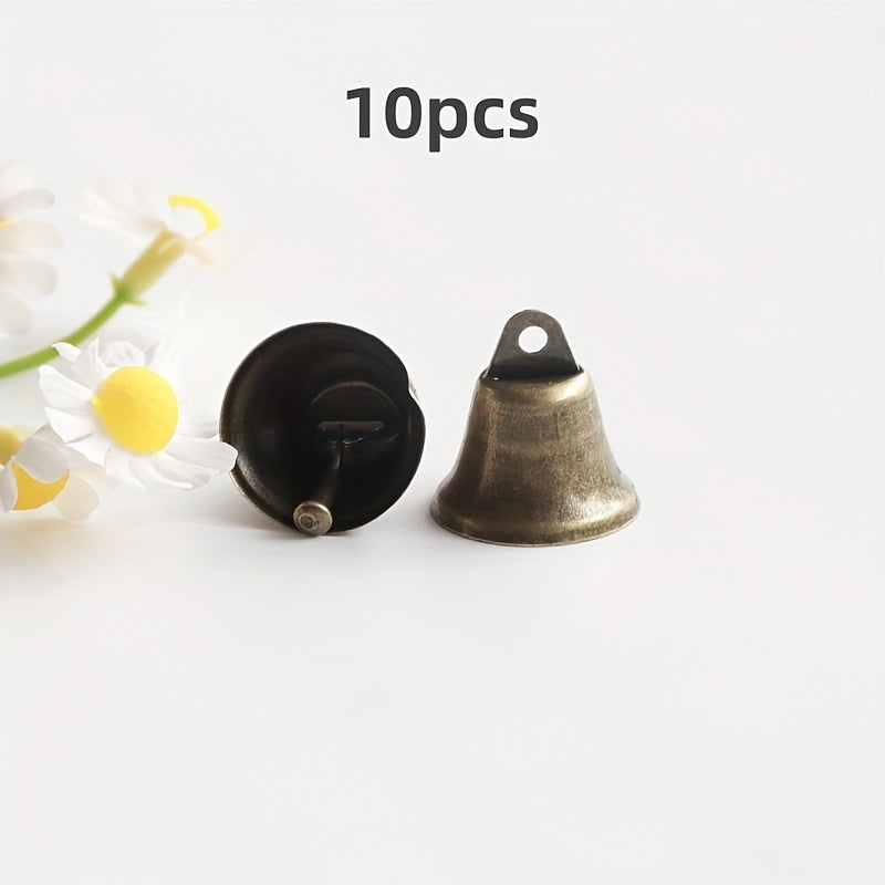 10pcs Bronze Bells Festive Dog Doorbell Window Pendants DIY Wind Chimes