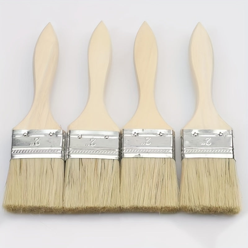 Wooden Handle Paint Brush Pig Hair Sideburns Brush