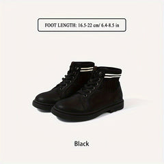 TARANIS Round Toe Ankle Slip On Boots For Girls Lightweight