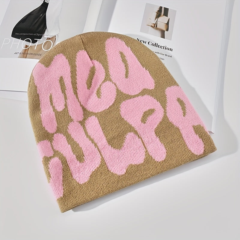 Men's Knitted Hat Hip Hop Street Graffiti Letter Beanie