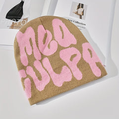 Men's Knitted Hat Hip Hop Street Graffiti Letter Beanie