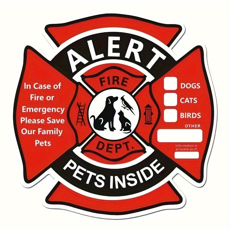 4pcs Pet Alarm Self adhesive Label Pet Inside Pet Inside Sticker