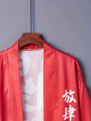 Lion Print Open Front Kimono Cover Up for Women