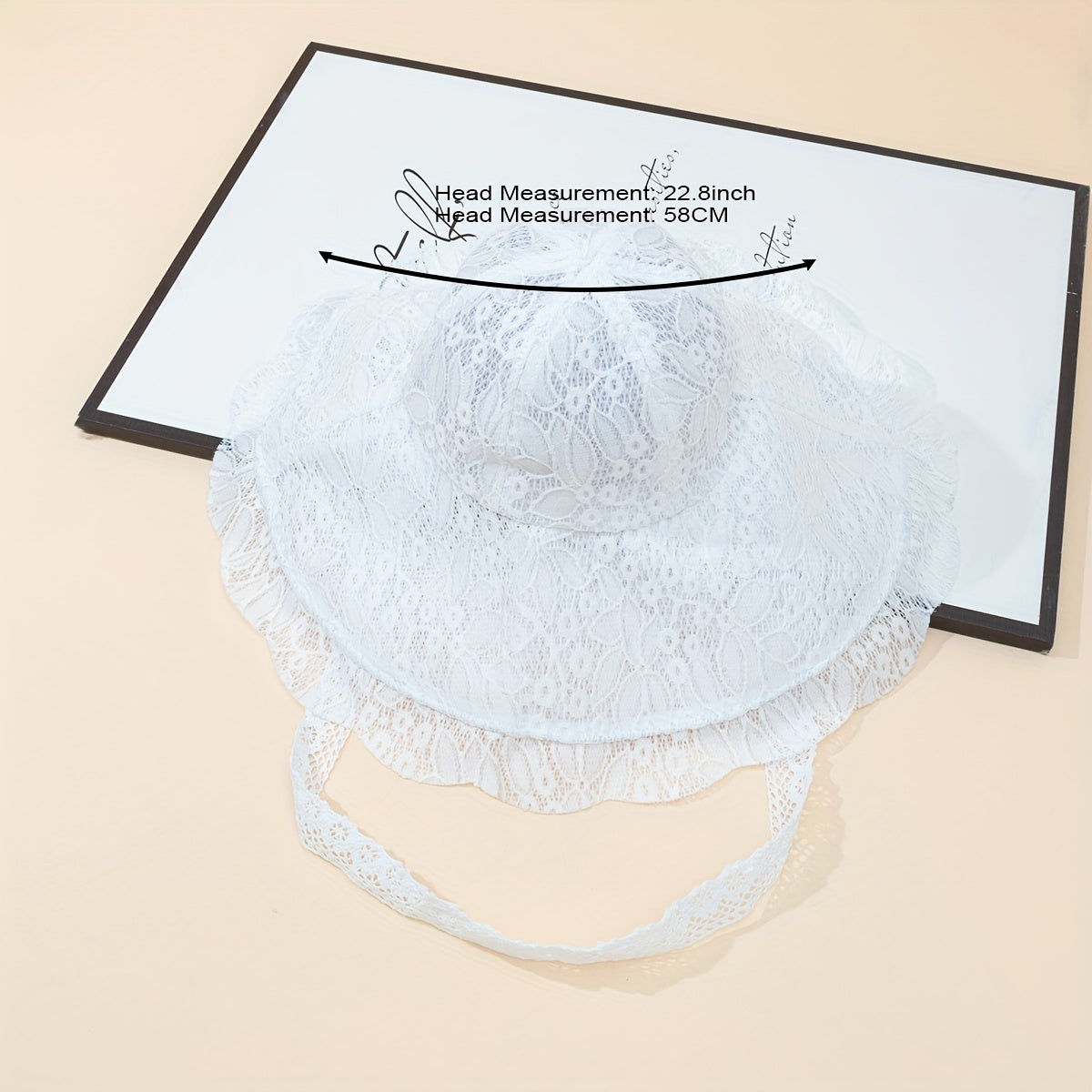 Wide Brim Lace Sun Hat Hollow Out Breathable UV Protection Hat
