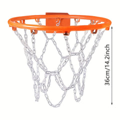 12 Hole Metal Basketball Net Galvanized Thick Iron Basketball Net