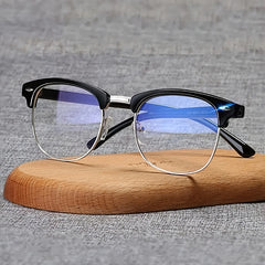 Light Blocking Glasses Semi Rimless Eyewear for Women Unisex