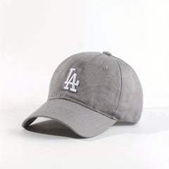 LA Embroidery Stylish Baseball Cap Solid Couple Casual Dad Hat Unisex