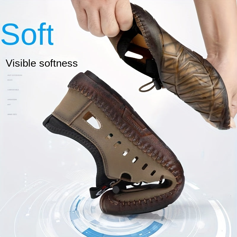 Men's Loafer Shoes No Tie Shoelaces Non-slip Slip On Sandals Spring Summer