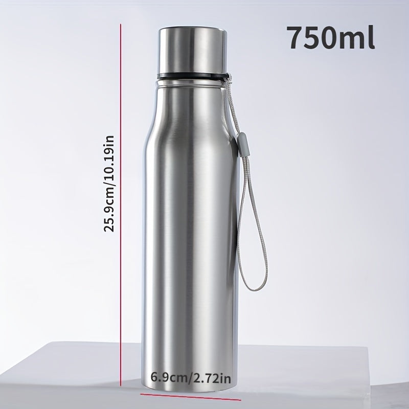 750ml 1000ml Leakproof Sports Water Bottle Stainless Steel Cup Handle