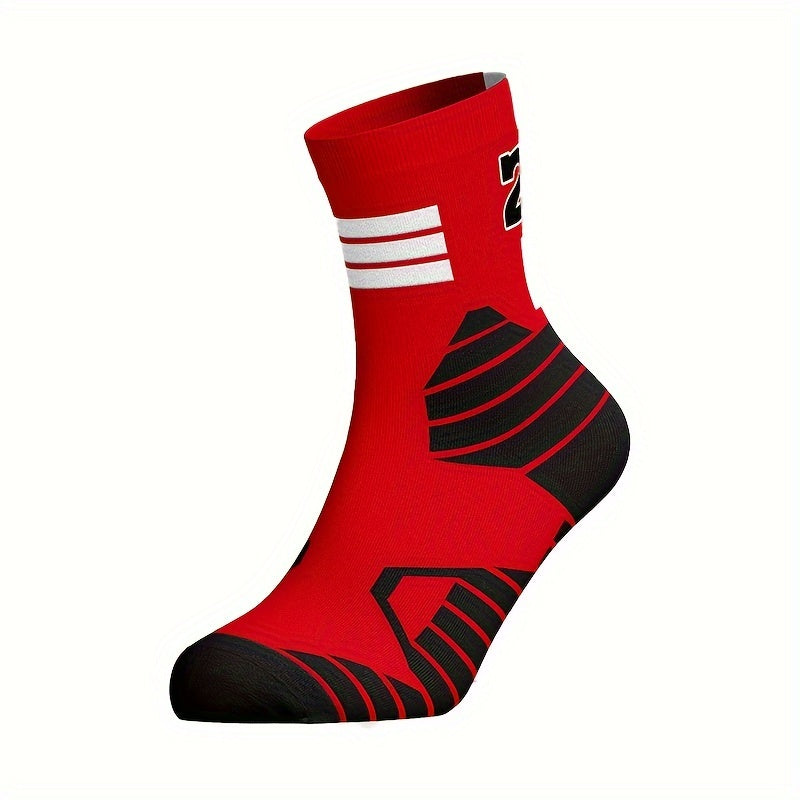 Basketball Socks Mid calf Thick Cushion Crew Socks Men Women Boys