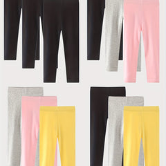 3pcs Toddler Girls Leggings Casual Cotton Elastic Waist Pants