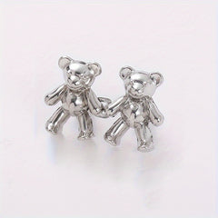 1pair Bear Waist Button Pin Nail Seam Removable Pants
