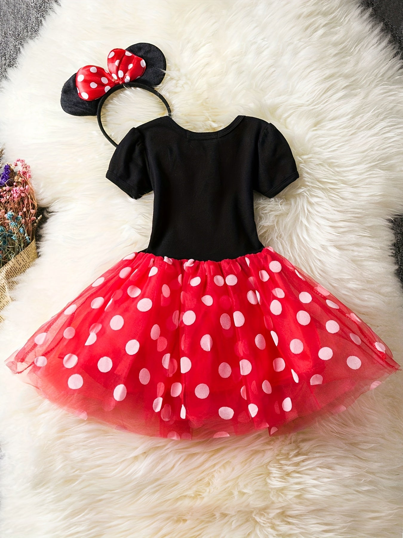 Polka Dot Puffy Tutu Play Dress for Toddler Girls