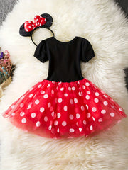 Polka Dot Puffy Tutu Play Dress for Toddler Girls