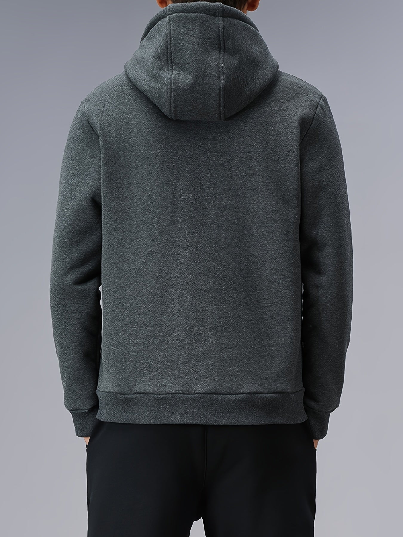 Men's Sherpa Lined Hoodie Zip Up Sweatshirt Warm Jacket