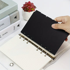 A6 Cardboard Index Page Classification Separator Loose Leaf Journal Paper