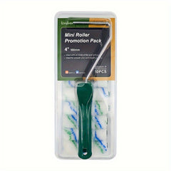 10pcs Mini Paint Rollers with Frame Woven Acrylic Fabric Set