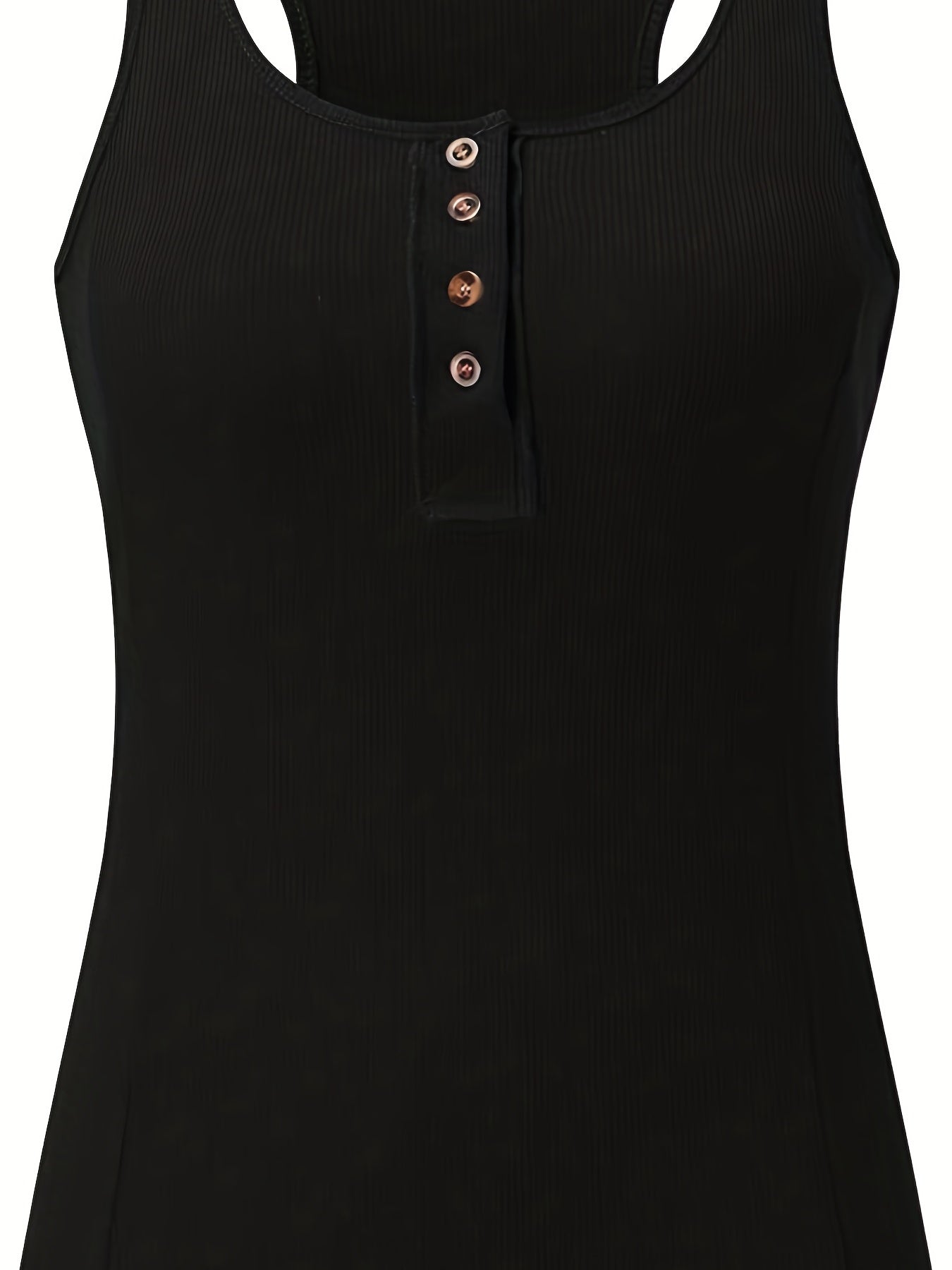 Solid Tank Top Scoop Neck Sleeveless Summer Top