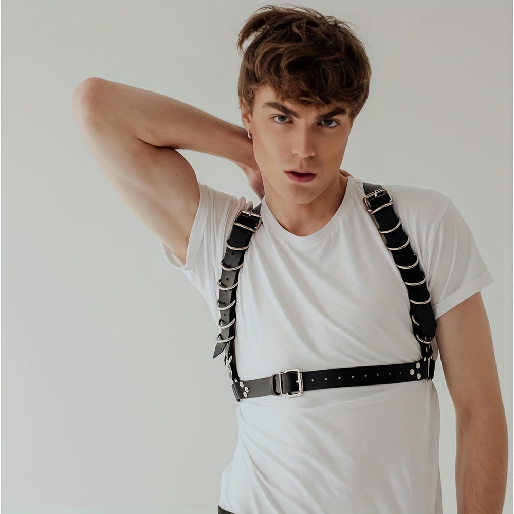 Men's Punk Body Chest Harness Shoulder Strap Belt