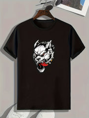 Fierce Lion Print Men's Graphic T shirt For Summer