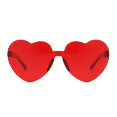 Heart Shape Sunglasses Lovely Candy Frameless Glasses For Party Stage