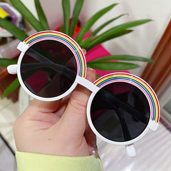 Personalized Cartoon Rainbow Frame Decorative Sunglasses