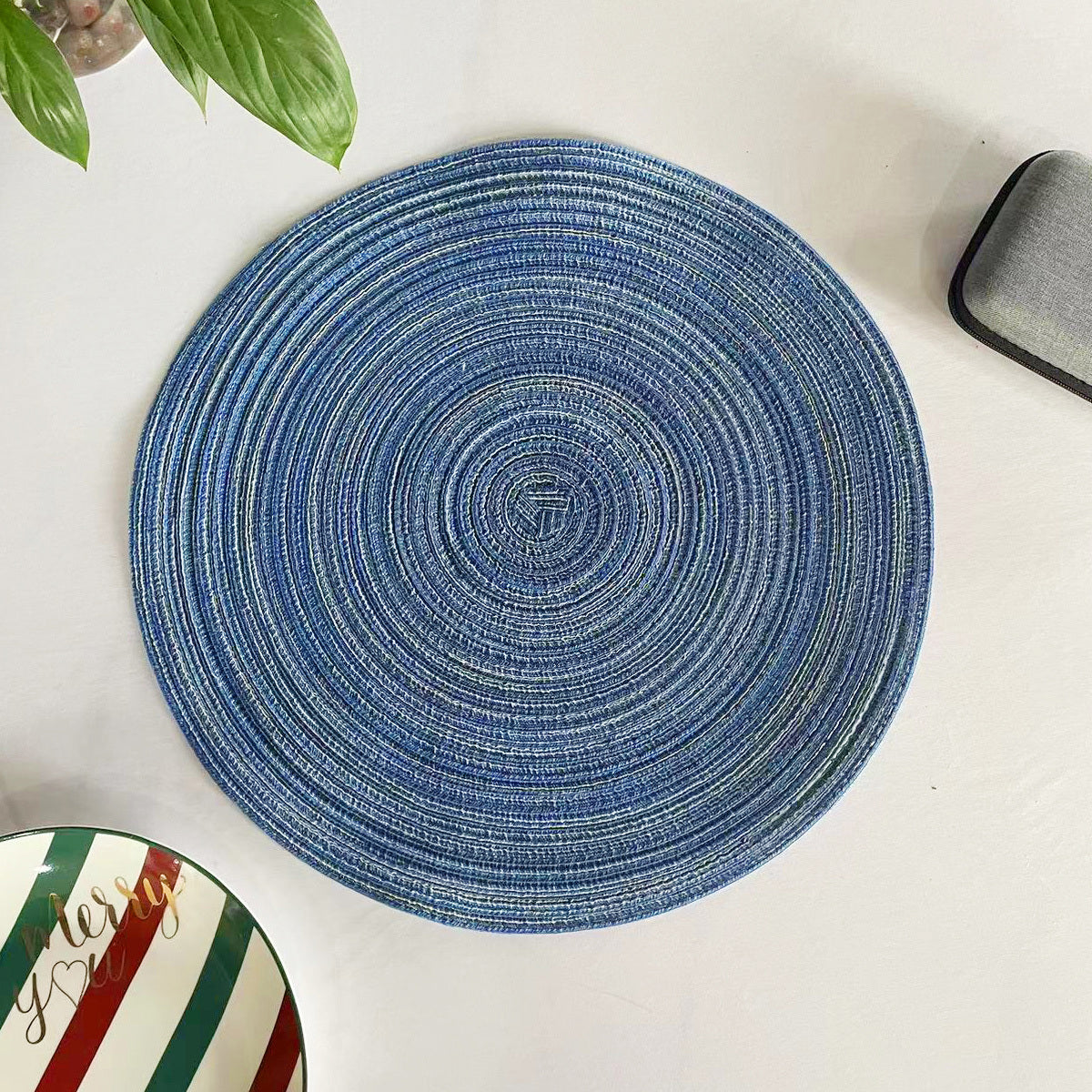 Round Woven Placemat Kitchen Table Mat Dining Table Decor