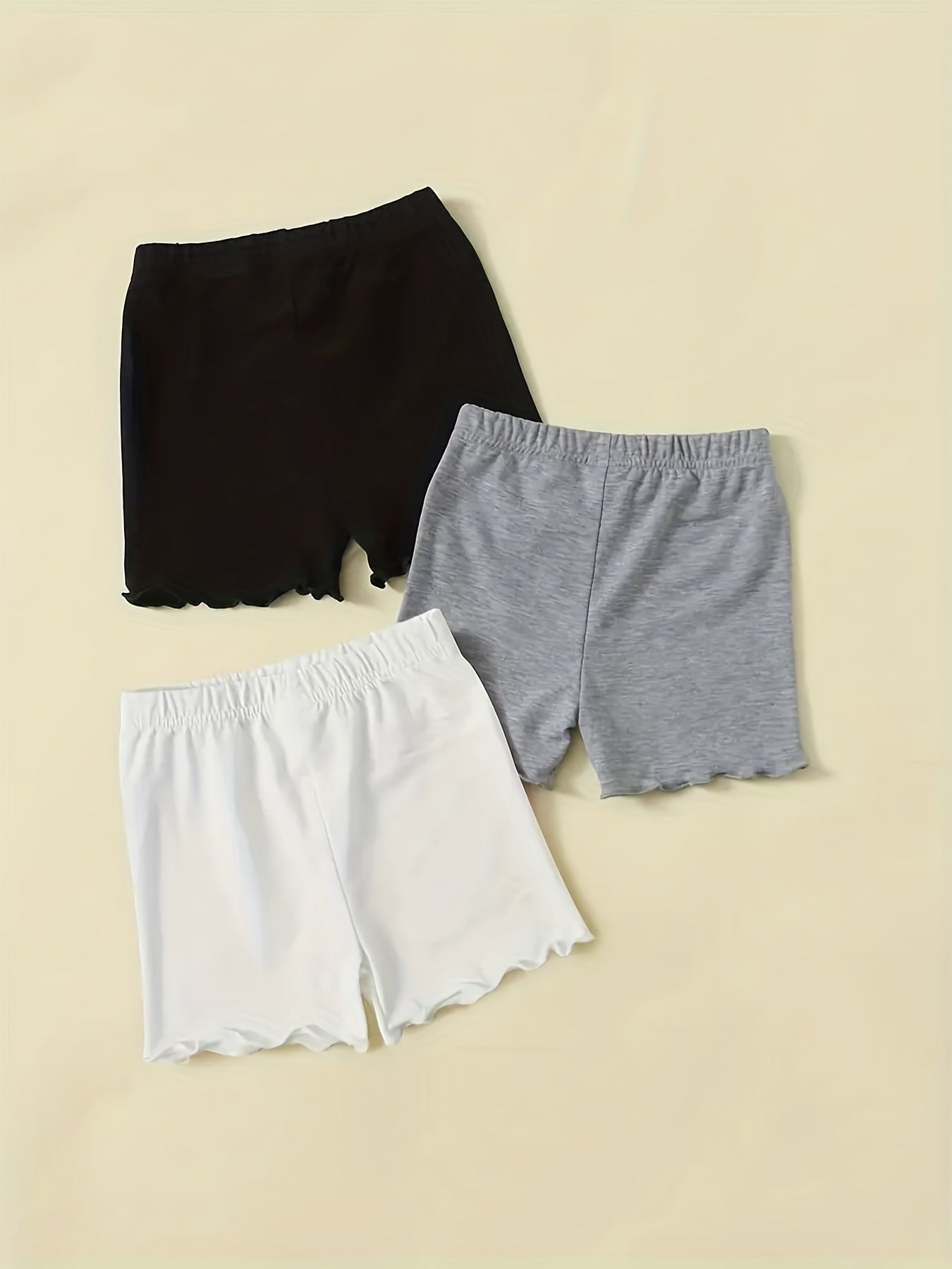 3pcs Girls Casual Shorts Sports Dance Safety Undershorts For Skirt