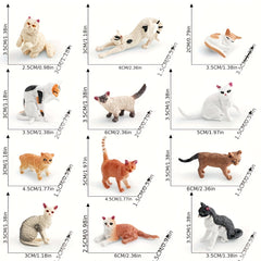 Realistic Cat Animal Model Figurine