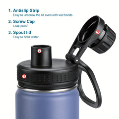 32 Oz Insulated Water Bottle Stainless Steel Wide Mouth Sport Bottle