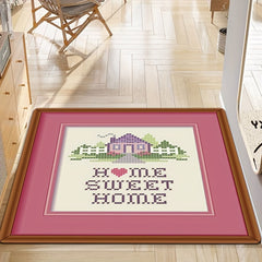 Love Heart Motif Rug English Letter Doormat Washable Living Room Carpet