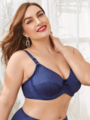 Bow Front Solid Bra Women's Full Coverage Bralette