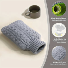 Knitted Cover For 2000ml Hot Water Bottle Hand Warming Water Bag Cover