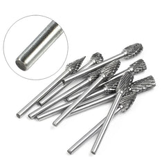 10pcs Tungsten Carbide Burrs Sets Drill Diamond Burs