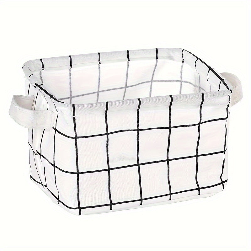 3pcs Fabric Folding Storage Baskets Room Decor Home Kitchen Bathroom Bedroom