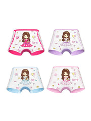 Girl's Princess Cartoon Graphic Shorts Knick Boxer Briefs Set