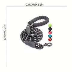 Reflective Dog Leash with Padded Handle for Strong Dogs