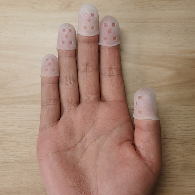 5pcs Silicone Finger Protectors for String Instrument Beginners
